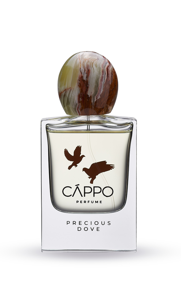 Precious Dove şişesi, oniks kapaklı